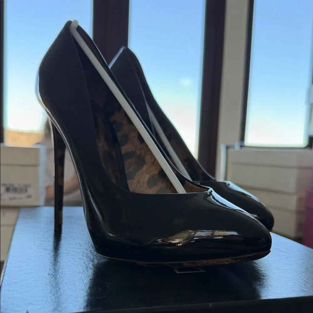 Dolce & Gabbana Black and Animal Print Heels